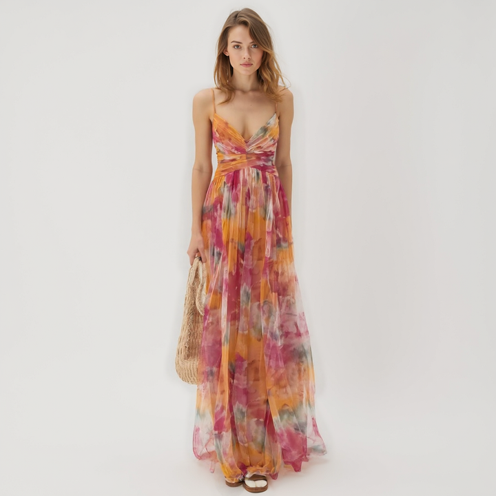 Giselle | Encantador Maxi-vestido con Estampado Floral