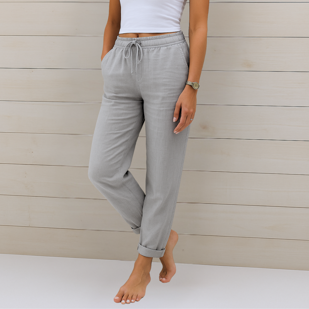 Emily | Premium Breathable Linen Stretch Trousers