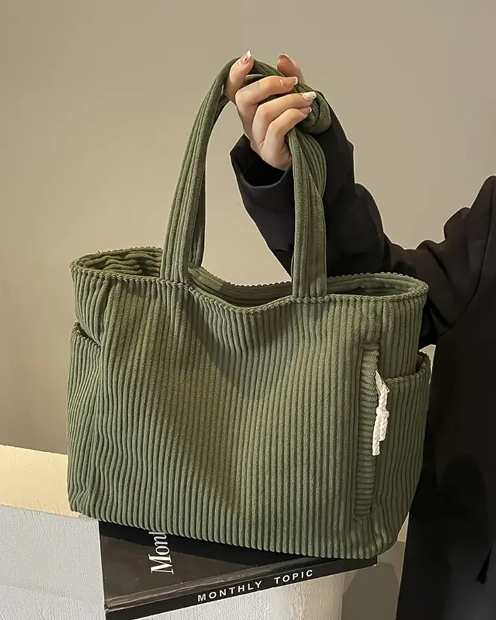 Tilda – Bolso de mano acanalado con detalle de cordón