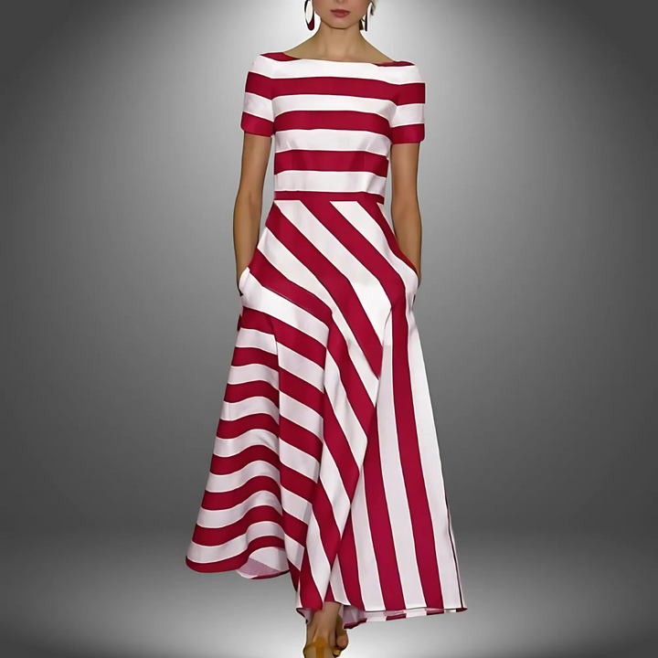Margaux – Vestido Ligero y Aéreo con Rayas Sutiles