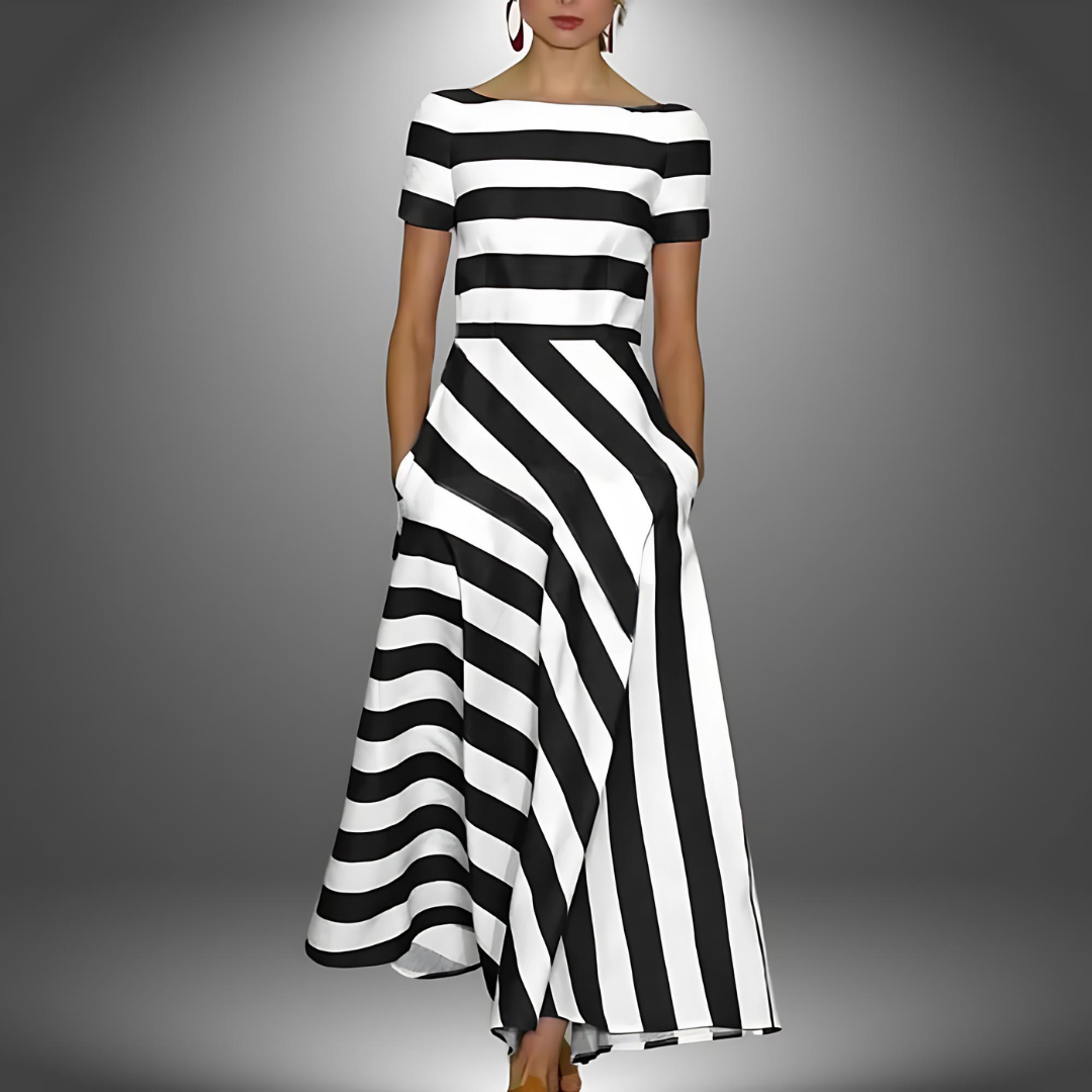 Margaux – Vestido Ligero y Aéreo con Rayas Sutiles
