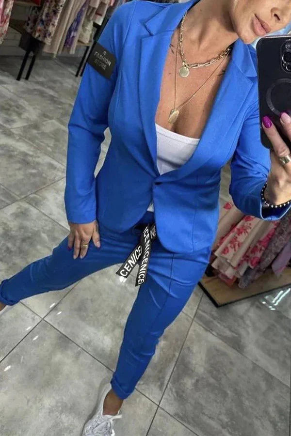Ksenia | Conjunto confeccionado con blazer suave y joggers holgados