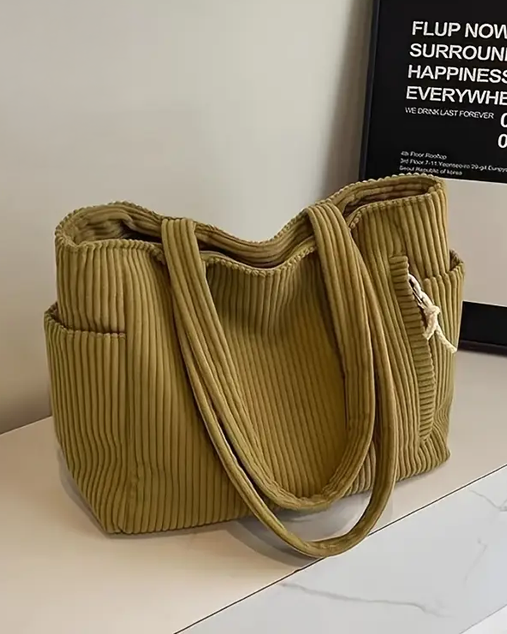 Tilda – Bolso de mano acanalado con detalle de cordón