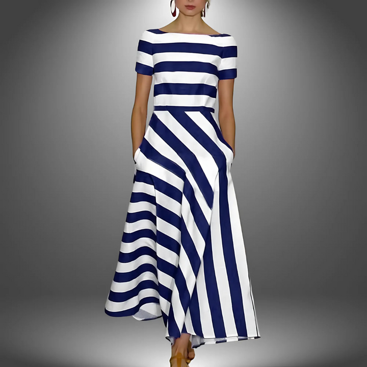 Margaux – Vestido Ligero y Aéreo con Rayas Sutiles