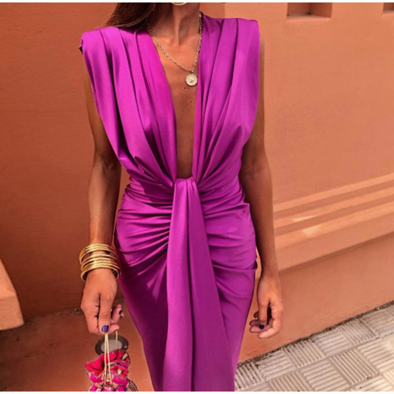 ALEJANDRA | Vestido de fiesta con escote profundo en forma de V