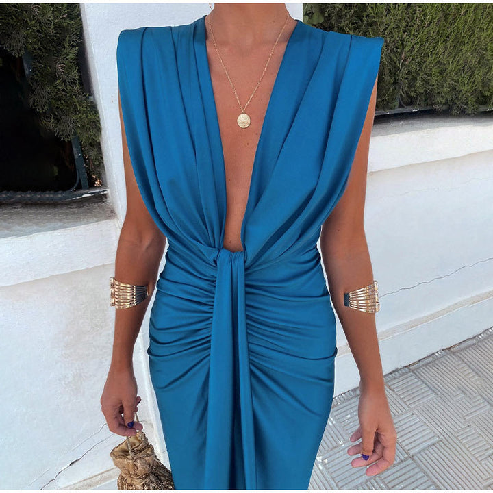 ALEJANDRA | Vestido de fiesta con escote profundo en forma de V
