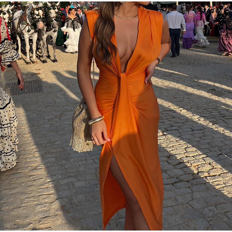 ALEJANDRA | Vestido de fiesta con escote profundo en forma de V