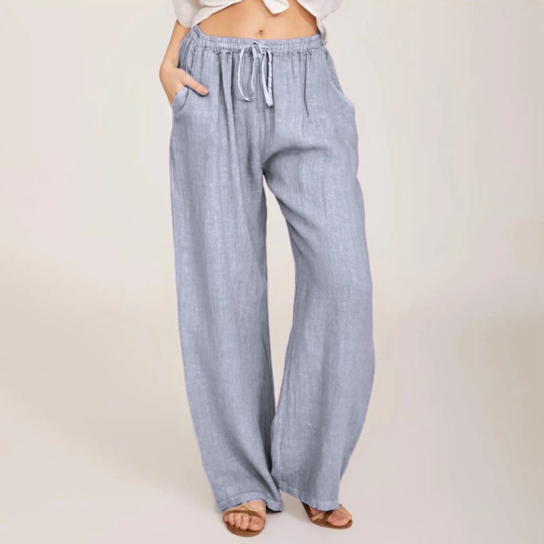 Julia – Pantalones Cómodos de Algodón y Lino