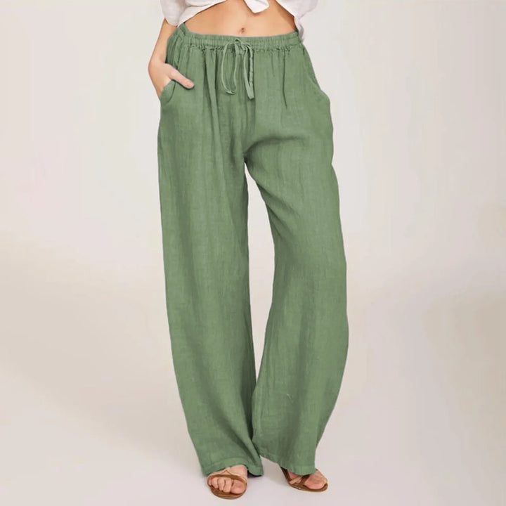 Julia – Pantalones Cómodos de Algodón y Lino