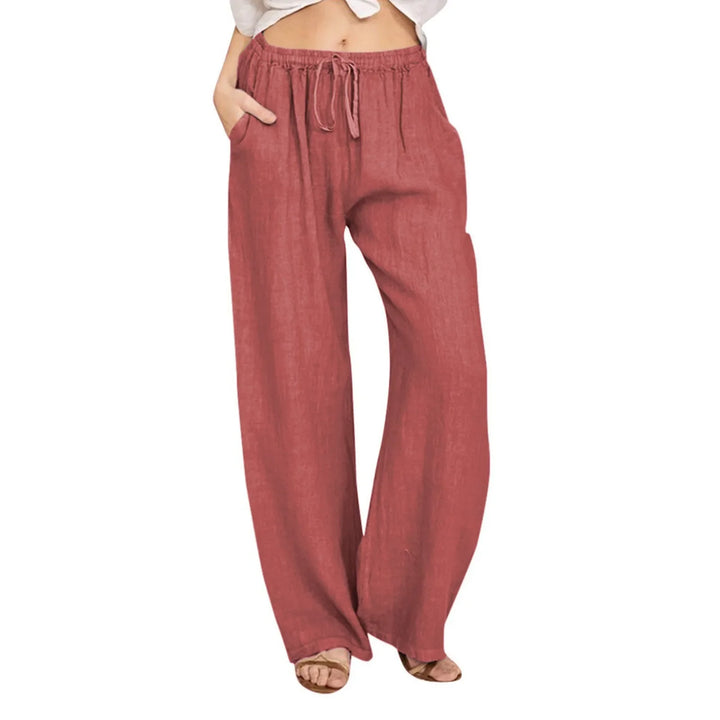 Julia – Pantalones Cómodos de Algodón y Lino