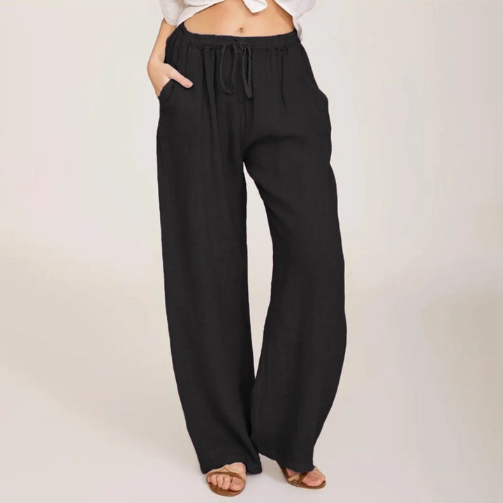 Julia – Pantalones Cómodos de Algodón y Lino