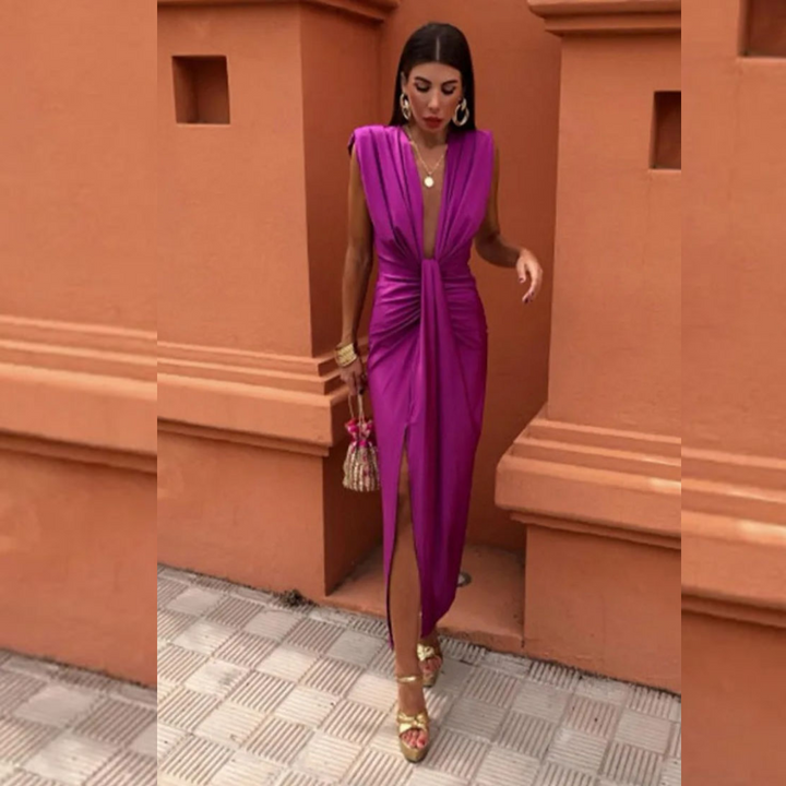 ALEJANDRA | Vestido de fiesta con escote profundo en forma de V
