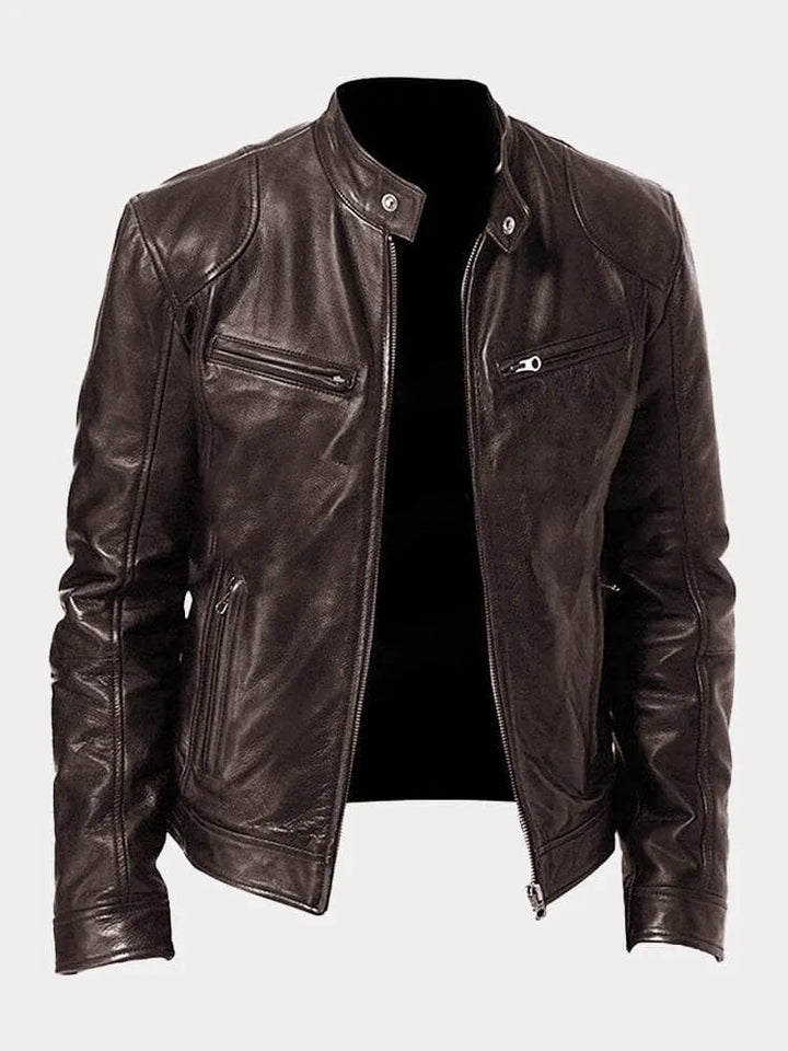 Pigani - Chaqueta Casual de Cuero