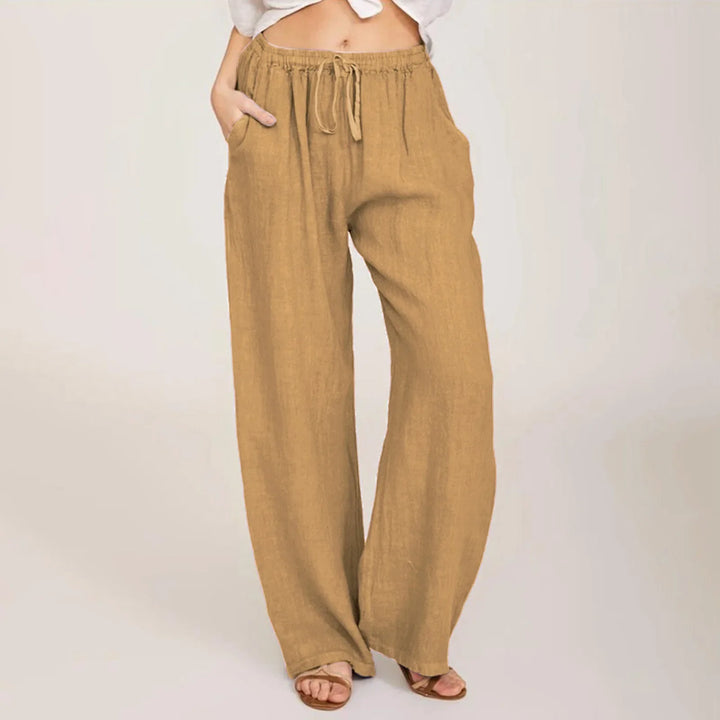 Julia – Pantalones Cómodos de Algodón y Lino
