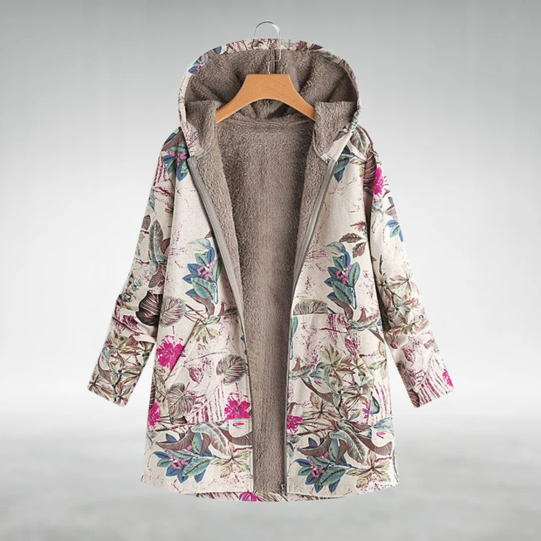 Fleural – Chaqueta Polar Estilosa con Diseño Floral