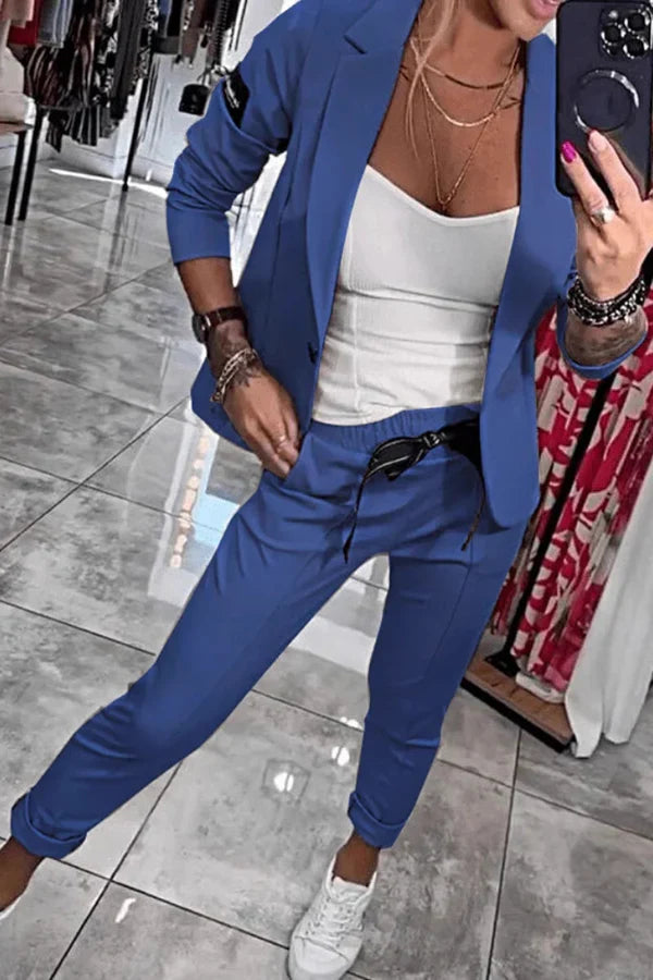 Ksenia | Conjunto confeccionado con blazer suave y joggers holgados