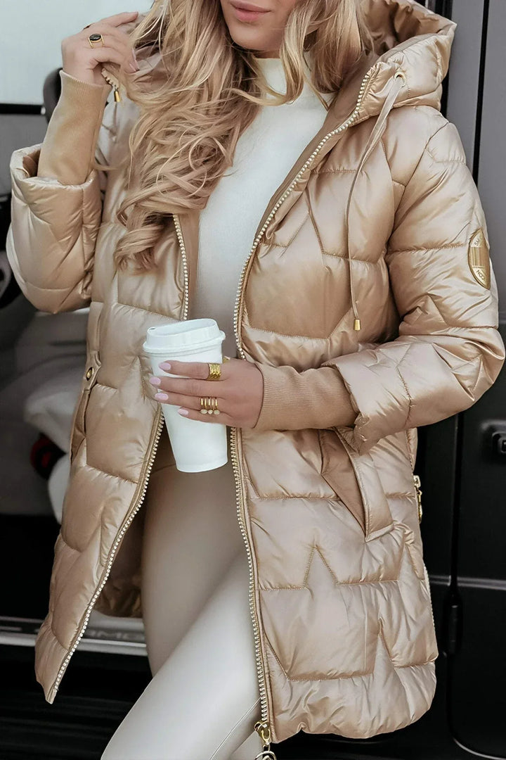 Nolwen - Abrigo Elegante de Invierno con Capucha y Acolchado