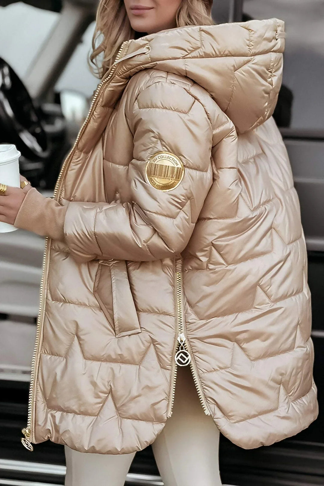 Nolwen - Abrigo Elegante de Invierno con Capucha y Acolchado