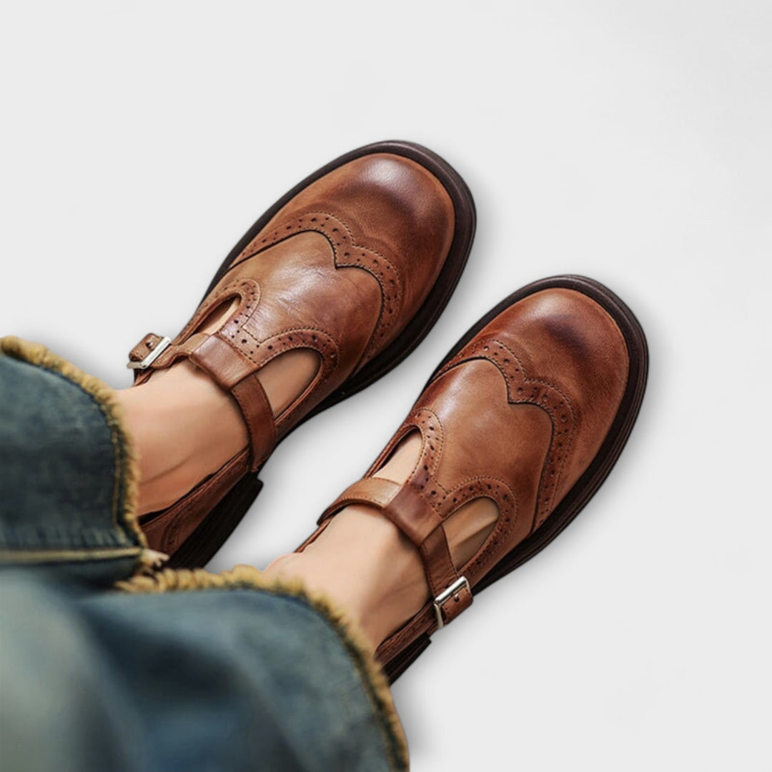 Eike | Zapatos de cuero clásicos con tira T
