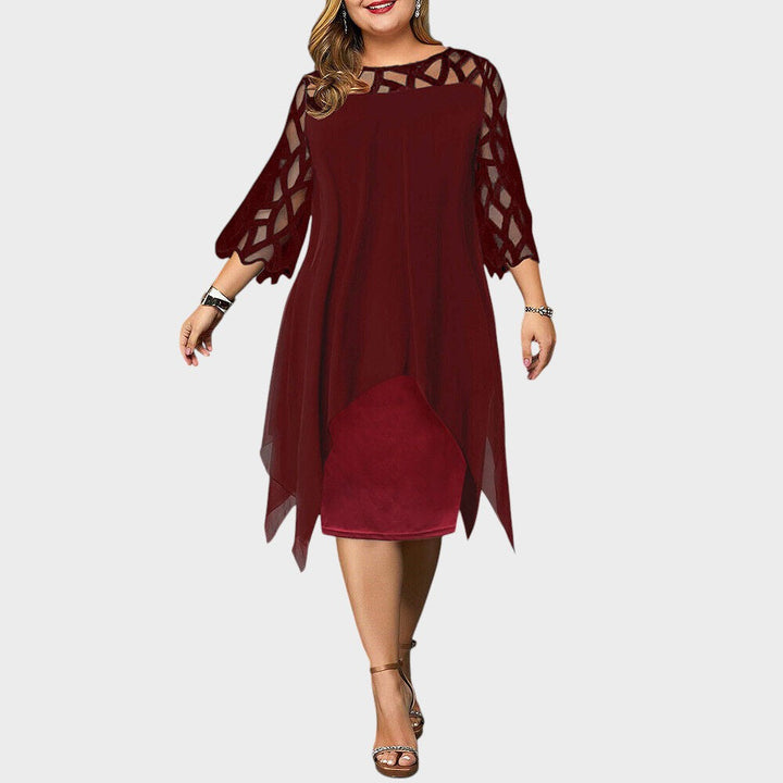 Freja | Vestido Midi Chic Talla Grande para Mujeres Modernas