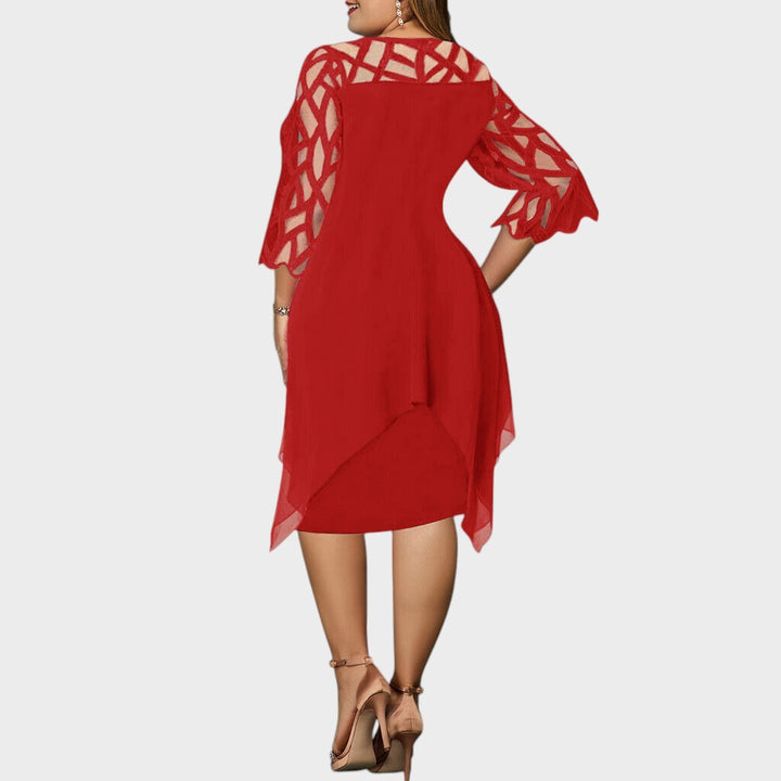 Freja | Vestido Midi Chic Talla Grande para Mujeres Modernas