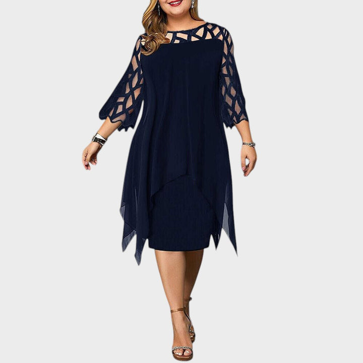 Freja | Vestido Midi Chic Talla Grande para Mujeres Modernas